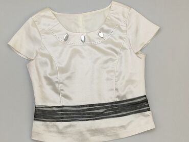 białe krótka bluzki: Bluzka Damska, S, stan - Bardzo dobry