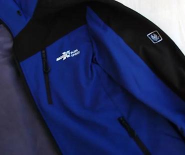 Jakne za prelazni period: Muška softshell jakna sa kapuljačom – plavo/crna - Materijal — 8