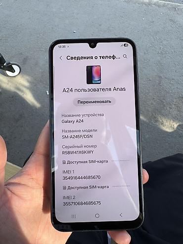 qled монитор: Samsung Galaxy A24 4G, Б/у, 128 ГБ, цвет - Черный, 2 SIM — 1