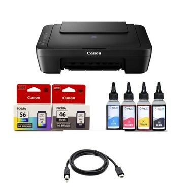 printer usb: Canon E414 Printerləri 4Rəng + 2katrec + usb. rəngli və qara çap edir