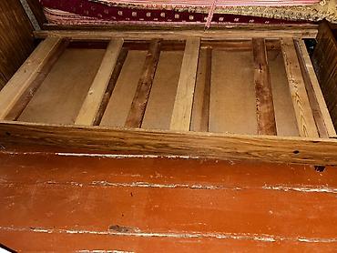 Çarpayılar: Taxta tək nəfərlik çarpayı karkası - Material: təbii taxta lamellər — 3