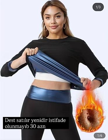 qadın donları: Termo idman geyim dəsti – qadınlar üçün - Rəng: qara (iç hissədə mavi — 2