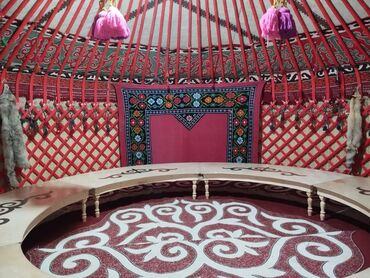 Аренда юрт: Аренда юрты, Каркас Деревянный, 65 баш, С полом, Самовар, Стол — 5