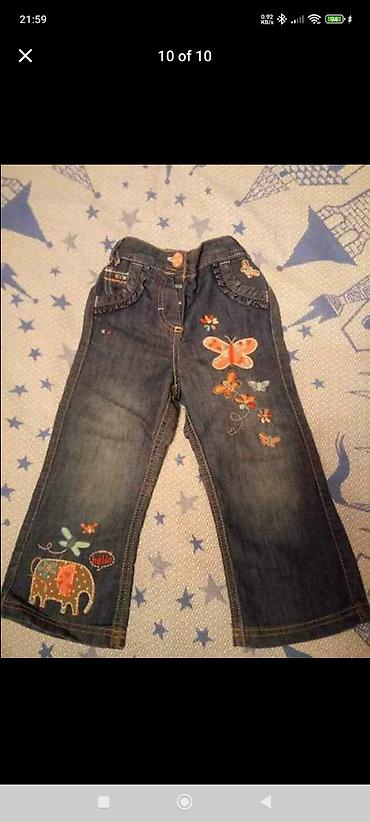 Uşaq cins şalvarı - Material: klassik tünd mavi denim - Dizayn: ön
