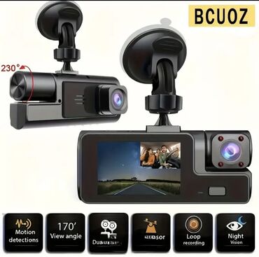 3 d panel: BCUOZ avtomobil DVR videoregistratoru - İkiqat kamera sistemi: eyni