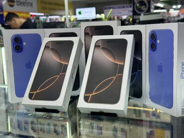 Apple iPhone: IPhone 16 Pro, Новый, 128 ГБ, Blue Titanium, Защитное стекло, Чехол, 100 %