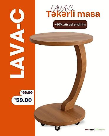 asilqan 58 azn: Jurnal masası, Yeni, Açılmayan, Laminat, Yumru masa — 4