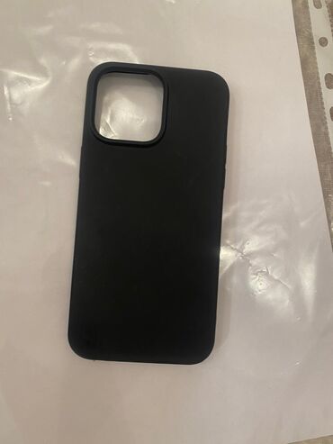 Kabrolar: IPhone 13 pro max üçün qara rəngli, sadə dizaynlı telefon