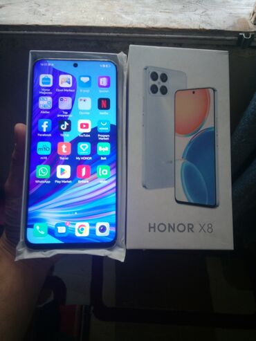 honor ikinci el telefon: Honor 8X, 128 GB, rəng - Ağ, Barmaq izi