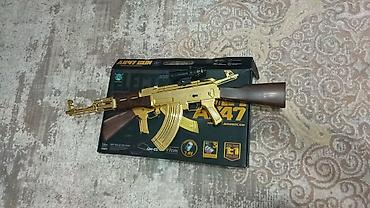 Игрушечные автоматы: Məhsul: Elektrik oyuncağı – AK47 1:1 “Golden” (GM-03) - Ölçü: Tam — 2