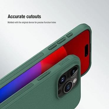 Maske i futrole za telefone: Maska Nillkin Scrub Pro za iPhone 15 Pro 6.1 zelena — 10