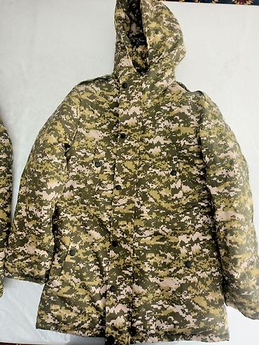 кожаный плащь: Размер 52 и 54. Тёплая военная куртка с капюшоном в цифровом камуфляже — 2