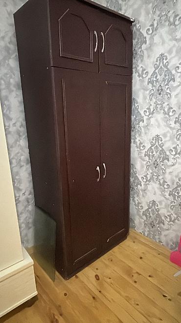 dəhliz dolablari: İki bölməli qapılı şkaf - Material: ağac/MDFlaminat (tünd qəhvəyi — 1