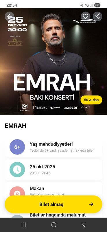 репетитор по алгебре 5 класс: EMRAH – Bakı Konserti - Tarix və saat: 25 oktyabr 2025, 20:00–21:45 -