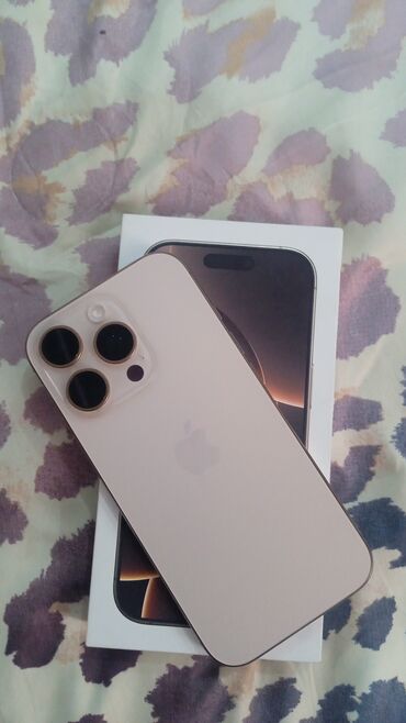 айфон 7 бишкек бу: IPhone 16 Pro, Колдонулган, 128 ГБ, Desert Titanium, Куту, 100 %