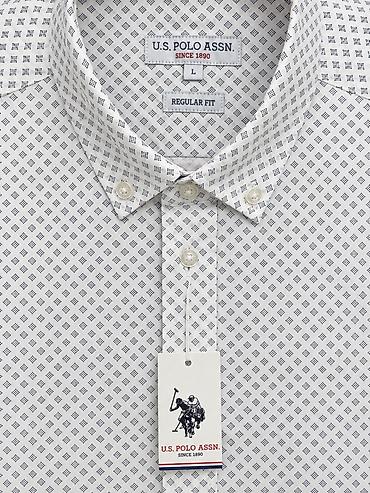 Рубашки: Мужская рубашка, L, Us Polo Assn, Новый, цвет - Белый, Самовывоз, Платная доставка — 2