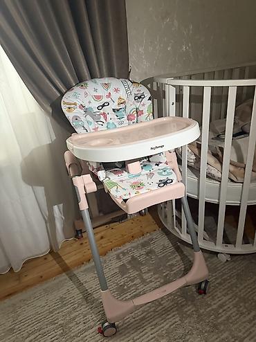 Yemək masaları, oturacaqları: PegPerego usaq yemek masasi Happy Babyden alinib cemi 3,4 ay istifade — 1
