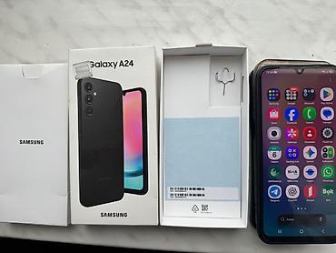 galaxy s8 tablet: Samsung Galaxy A24 4G, 128 GB, rəng - Qara, Zəmanət, Barmaq izi, İki sim kartlı — 5