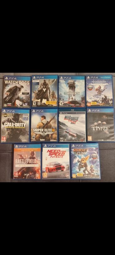 pleşteyşn: PlayStation 4 diskləri ciziqsiz, tam səliqəli işlətmişəm hər biri 10