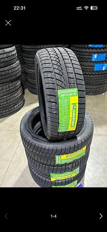 шина 18р: Шины 245 / 45 / R 18, Зима, Б/у, Комплект, Легковые, Китай, Goodtrip — 2