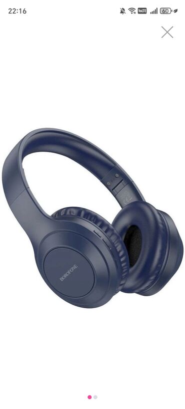 bluetooth nauşniklər: Yeni Simsiz (Bluetooth) Qulaqcıqlar, Borofone, rəng - Göy