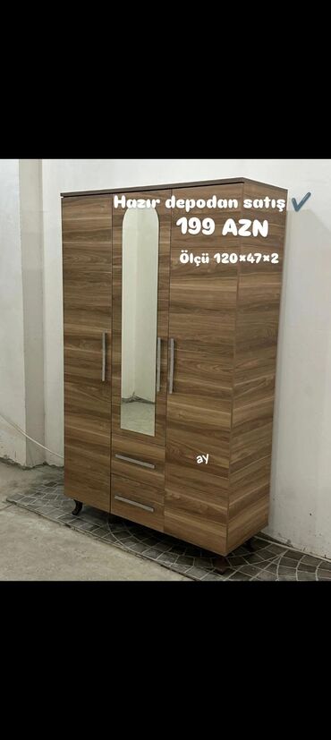 Dolablar: Yeni, 3 qapılı Düz dolab, Dolab-asılqan — 7