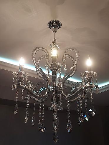 lyustur: Çılçıraq, 5 lampa, Xrustal — 2