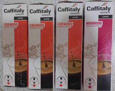 Чай: Caffitaly sistem qəhvə kapsulları. Dörd qutu, üçü "Cremoso Crema