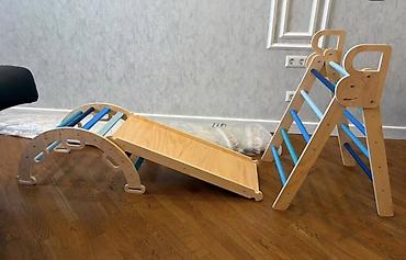 качельки: Детский спортивно-игровой комплекс Пиклера 3в1: треугольник +арка — 2