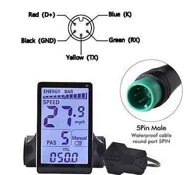 Dodaci za bicikl: LCD DISPLEJ ZA ELEKTRIČNI BICIKLI, PANEL UART2 M5 | . U — 1