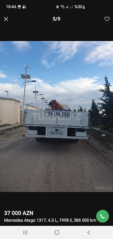 mercedes yan güzgü: Mercedes-Benz 1317, 1998 il, motor 4.3 l, Bort, İşlənmiş — 5