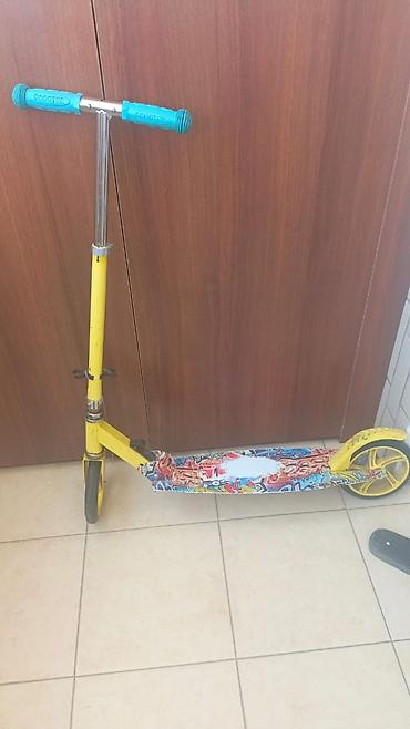 2107 teker: Uşaq skuterı - Rəng: sarı gövdə, mavi rezin tutacaqlar, gövdədə — 1