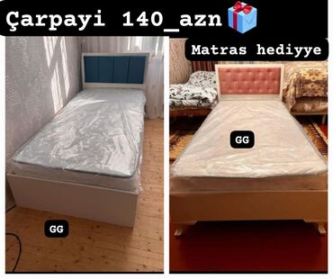 2 спальная кровать: Birnəfərlik, Bazasız, Pulsuz matras, Siyirməsiz