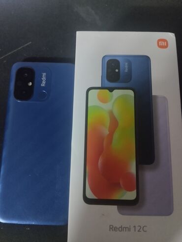 компьютер на заказ: Redmi, Redmi 12C, Колдонулган, 64 ГБ, түсү - Көк, 2 SIM