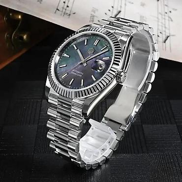 Ručni satovi: San Martin SN0059-G V2 -40mm-MOP Plava/Rolex Datejust Potpuno NOV — 5