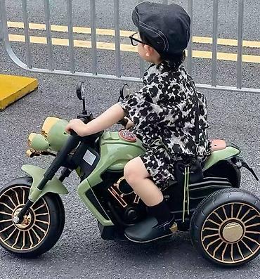 harley davidson: 🛵Retro 2388 Elektrik Uşaq Motosikleti 💚 Retro dizaynı və möhtəşəm — 6