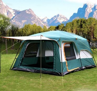 тактическая форма: Палатка большая двухкомнатная с тентом для кемпинга и туризма BiCamp