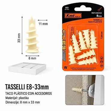 KMT Spiralni 9368162 – plastični tiplovi za gips/lagane zidne ploče -