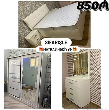 yataxt dəsdi: Yataq otağı dəsti – sifarişlə Qiymət: 850 ₼ Hədiyyə: Matras Dəst — 1