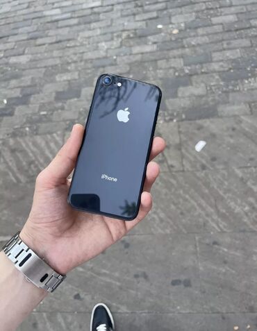 iphone x qiymeti 2021: IPhone 8, 64 GB, Qara