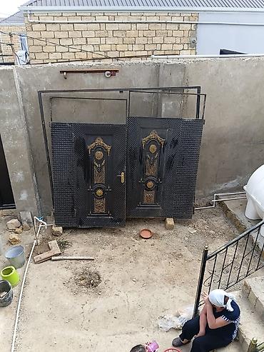 продам ворота бу: Məhsul: Dəmir həyət qapısı komplekti - Material: qalın metal — 4