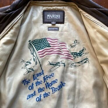 Kurtkalar: Deri kurka brend marka amerikadan alinib pilot kurtkasidi L razmerdi — 12