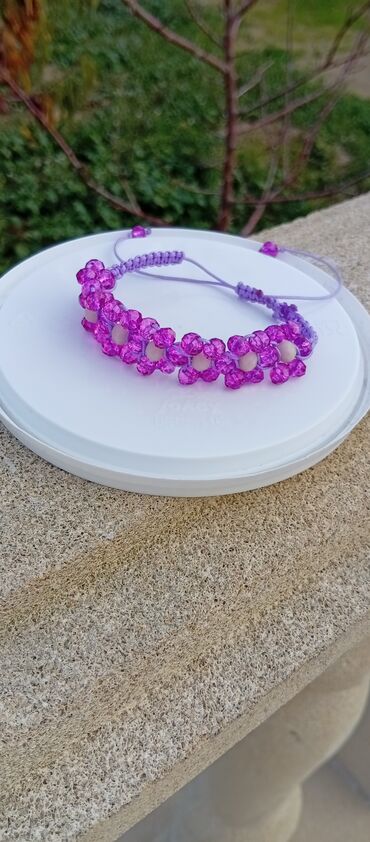 Tamet: Məhsul: Əl işi kristal muncuqlu biləkliklər - Material: Yüksək — 3