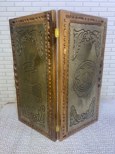 Nərdlər: Əl işləri oymalı taxta nərd-taxta dəsti - Material: tam ağac (taxta) — 9