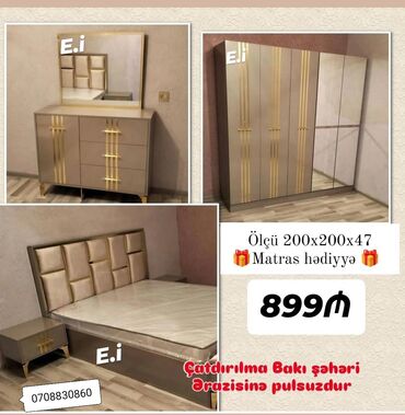 Mətbəx mebeli: *Yataq dəsti / 5qapılı dolabla Yataq dəsti 899Azn 💥* ✔️Rəng seçimi var
