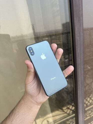 Apple iPhone: IPhone X, 64 GB, Black Titanium, Zəmanət, Simsiz şarj, Face ID