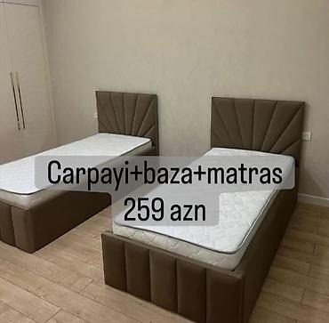 havali yataq: Çarpayı + baza + matras dəsti - Komplekt: çarpayı karkası, bazalı alt — 1