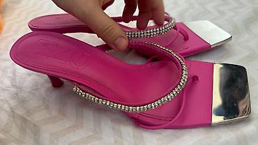 Босоножки, сандалии, шлепанцы: Босоножки, 39, Mango, Б/у, цвет - Розовый, Самовывоз — 5