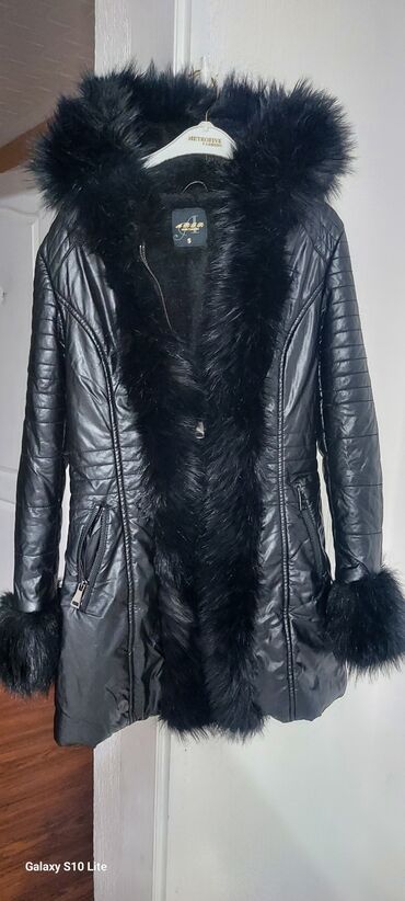 brušena koža jakna: One size, Dots, With lining, Fur