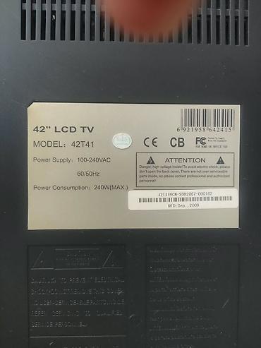 Elektronika: 42" LCD TV – Model: 42T41 Texniki xüsusiyyətlər: - Ekran: 42 düym — 2